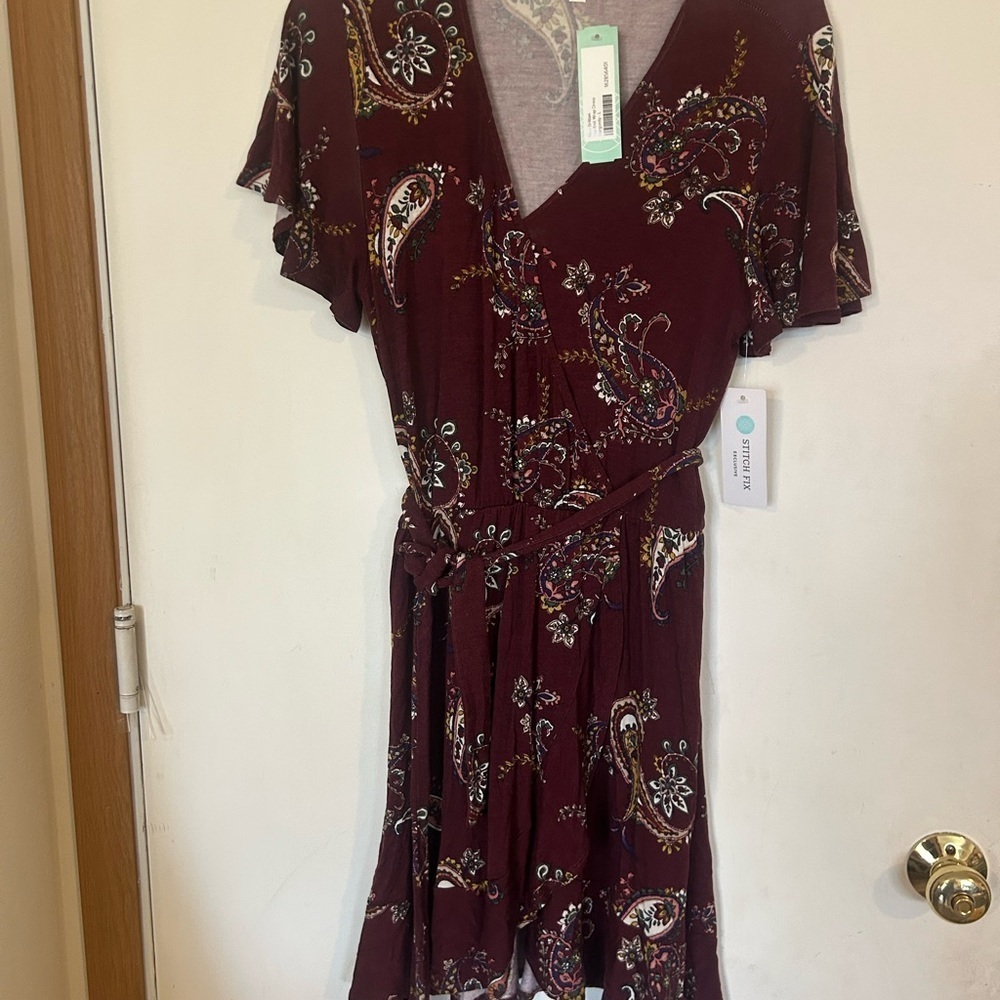 Stitch Fix Exclusive Large Nine Britton Floral Paisley Wrap Dress